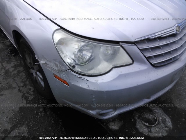 1C3LC46R38N195936 - 2008 CHRYSLER SEBRING LX SILVER photo 6