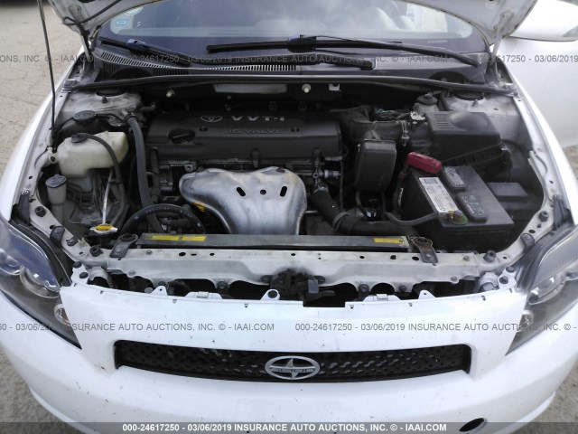 JTKDE167380267070 - 2008 TOYOTA SCION TC WHITE photo 10