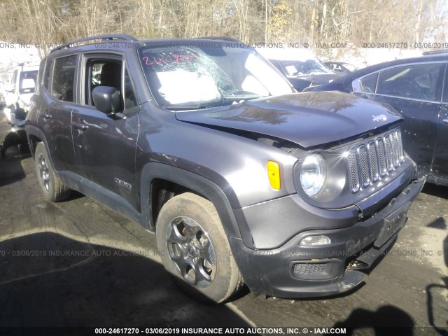 ZACCJAAT8GPD59903 - 2016 JEEP RENEGADE SPORT GRAY photo 1