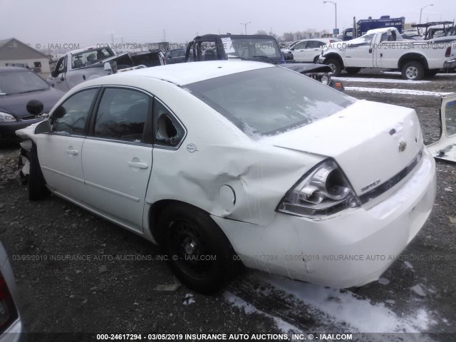 2G1WS55R679417804 - 2007 CHEVROLET IMPALA POLICE WHITE photo 3