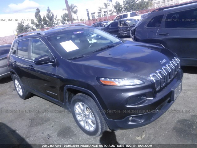 1C4PJLCB1EW323486 - 2014 JEEP CHEROKEE LATITUDE GRAY photo 1