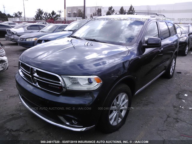 1C4RDHAG7EC532499 - 2014 DODGE DURANGO SXT GRAY photo 2