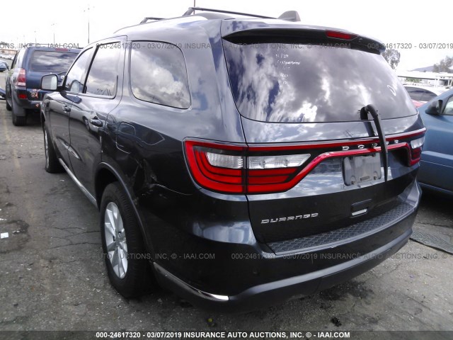 1C4RDHAG7EC532499 - 2014 DODGE DURANGO SXT GRAY photo 3