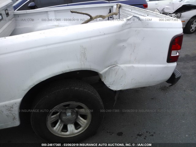 1FTYR10U98PA92066 - 2008 FORD RANGER WHITE photo 6