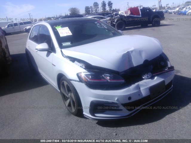 3VW447AU0JM256277 - 2018 VOLKSWAGEN GTI S/SE/AUTOBAHN GRAY photo 1