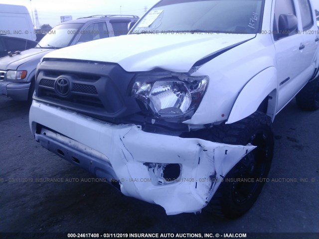 3TMJU4GN0CM127611 - 2012 TOYOTA TACOMA DOUBLE CAB PRERUNNER WHITE photo 6