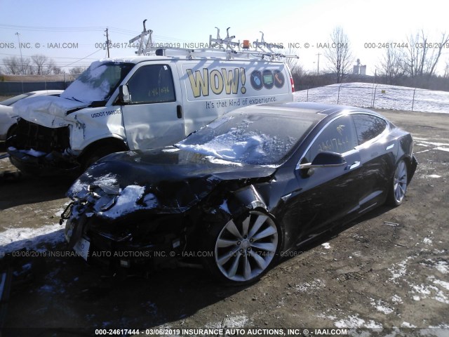 5YJSA1E42GF146872 - 2016 TESLA MODEL S BLACK photo 2