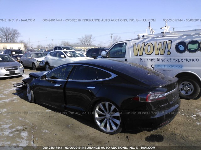 5YJSA1E42GF146872 - 2016 TESLA MODEL S BLACK photo 3