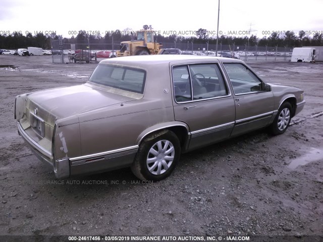 1G6CD53B8P4293986 - 1993 CADILLAC DEVILLE BROWN photo 4