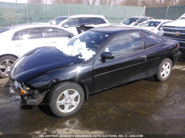 1G1JF12F437214116 - 2003 CHEVROLET CAVALIER LS BLACK photo 2