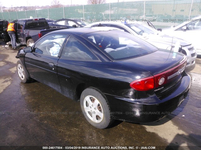 1G1JF12F437214116 - 2003 CHEVROLET CAVALIER LS BLACK photo 3