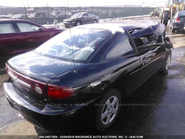 1G1JF12F437214116 - 2003 CHEVROLET CAVALIER LS BLACK photo 4