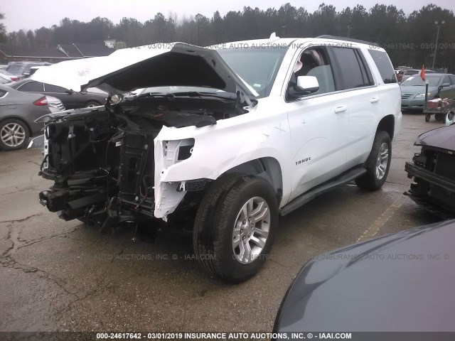 1GNSCBKC3KR108282 - 2019 CHEVROLET TAHOE C1500 LT WHITE photo 2