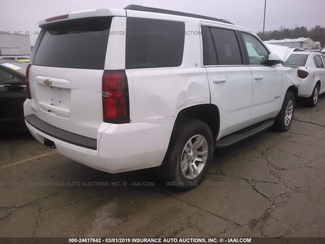 1GNSCBKC3KR108282 - 2019 CHEVROLET TAHOE C1500 LT WHITE photo 4