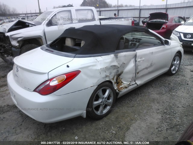 4T1FA38P36U071085 - 2006 TOYOTA CAMRY SOLARA SE/SLE WHITE photo 4