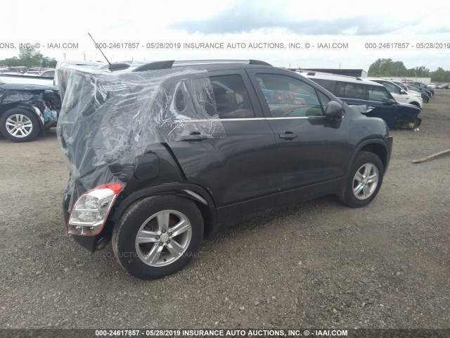 3GNCJPSB1GL233410 - 2016 CHEVROLET TRAX 1LT GRAY photo 4