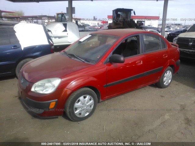 KNADE123876205893 - 2007 KIA RIO LX/SX RED photo 2