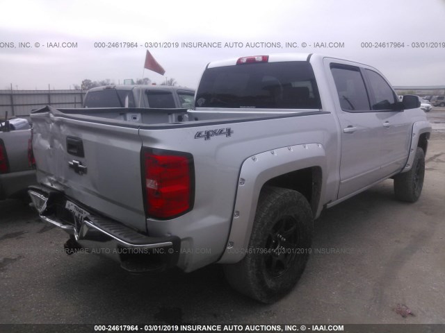 3GCUKREC4HG394368 - 2017 CHEVROLET SILVERADO K1500 LT SILVER photo 4