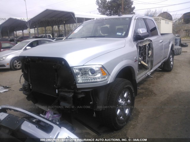 3C6UR5KL7JG328418 - 2018 RAM 2500 LARAMIE SILVER photo 2