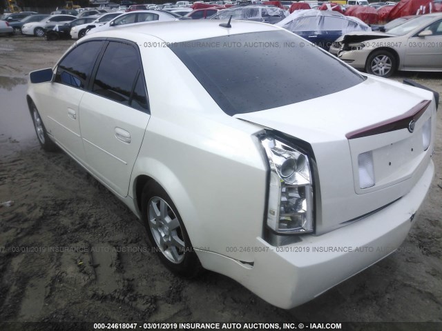 1G6DP577760173698 - 2006 CADILLAC CTS HI FEATURE V6 WHITE photo 3