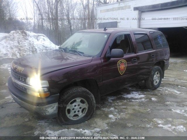 1GNEK13T36R157318 - 2006 CHEVROLET TAHOE RED photo 2