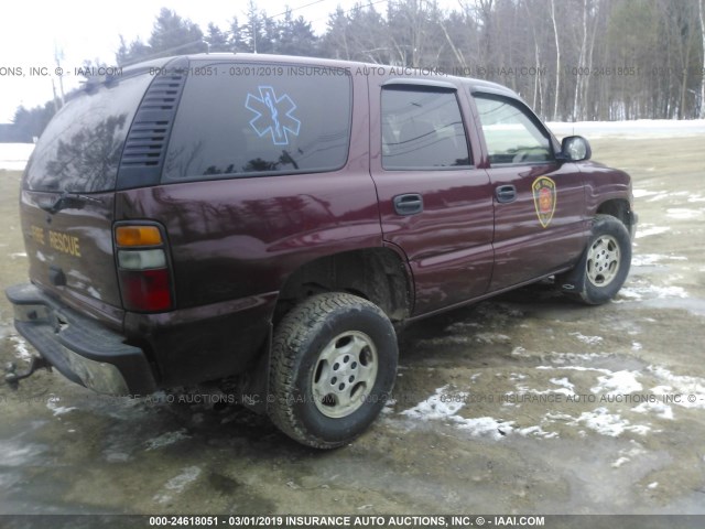 1GNEK13T36R157318 - 2006 CHEVROLET TAHOE RED photo 4