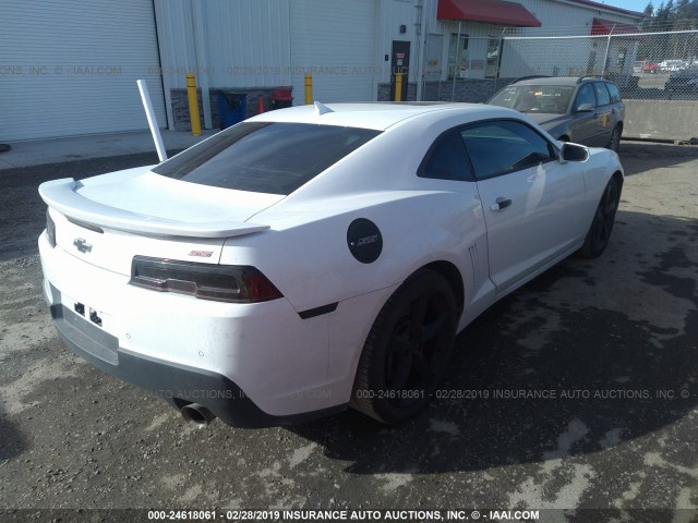 2G1FK1EJ1E9142438 - 2014 CHEVROLET CAMARO 2SS WHITE photo 4