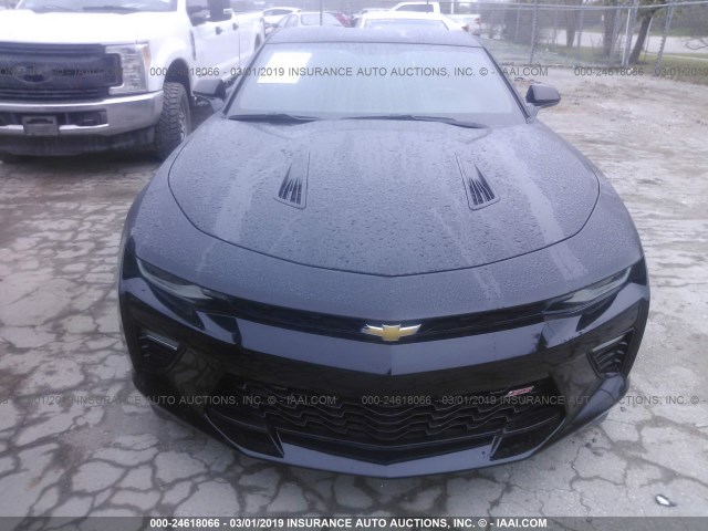 1G1FE1R75H0104120 - 2017 CHEVROLET CAMARO SS BLACK photo 6