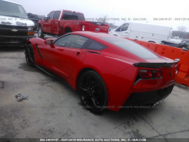 1G1YH2D73H5109493 - 2017 CHEVROLET CORVETTE STINGRAY/1LT/Z51 RED photo 3