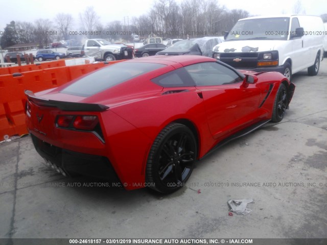 1G1YH2D73H5109493 - 2017 CHEVROLET CORVETTE STINGRAY/1LT/Z51 RED photo 4