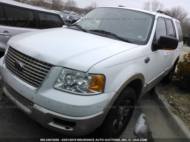 1FMFU18585LA96031 - 2005 FORD EXPEDITION EDDIE BAUER WHITE photo 2