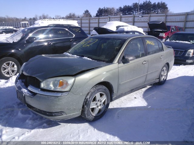 1G1ZT52835F324538 - 2005 CHEVROLET MALIBU LS GREEN photo 2