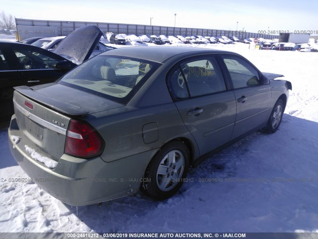 1G1ZT52835F324538 - 2005 CHEVROLET MALIBU LS GREEN photo 4