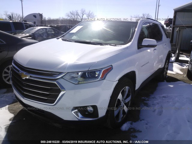 1GNERHKW0KJ149086 - 2019 CHEVROLET TRAVERSE WHITE photo 2