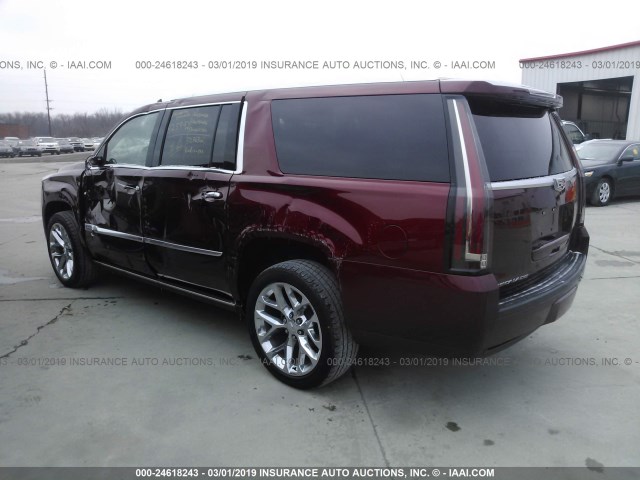 1GYS4JKJ8GR425992 - 2016 CADILLAC ESCALADE ESV PREMIUM MAROON photo 3