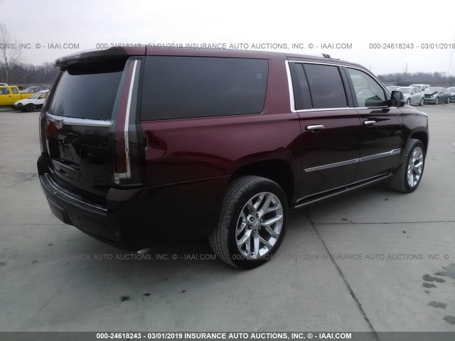 1GYS4JKJ8GR425992 - 2016 CADILLAC ESCALADE ESV PREMIUM MAROON photo 4