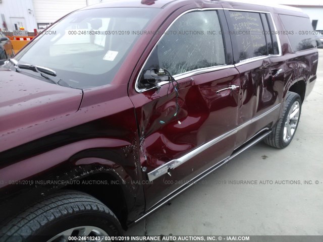 1GYS4JKJ8GR425992 - 2016 CADILLAC ESCALADE ESV PREMIUM MAROON photo 6