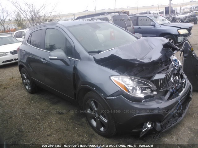 KL4CJBSBXEB532284 - 2014 BUICK ENCORE GRAY photo 1