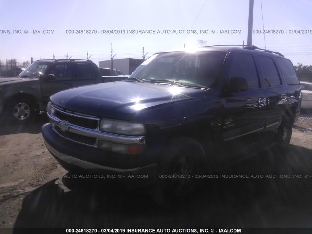 1GNEC13Z62J264003 - 2002 CHEVROLET TAHOE BLUE photo 2