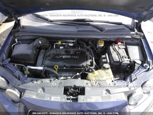1G1JA5SH4C4231863 - 2012 CHEVROLET SONIC LS 蓝色 照片 10