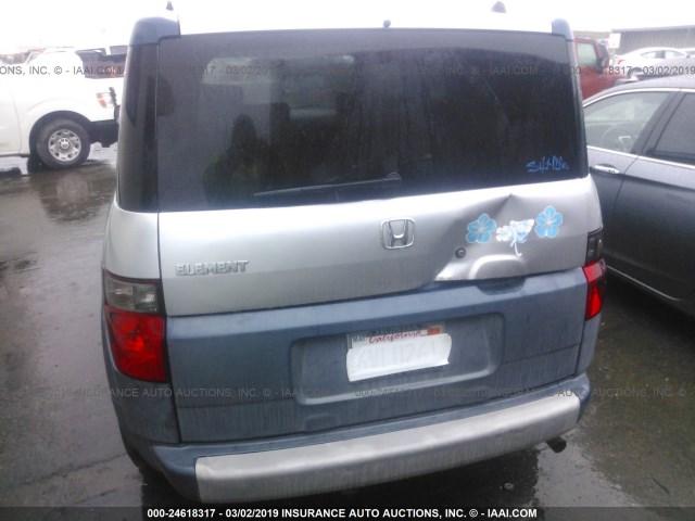 5J6YH17386L000380 - 2006 HONDA ELEMENT LX SILVER photo 6