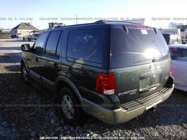 1FMRU17W83LA85955 - 2003 FORD EXPEDITION EDDIE BAUER GREEN photo 3