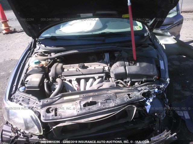 YV1RS61T142323264 - 2004 VOLVO S60 GRAY photo 10