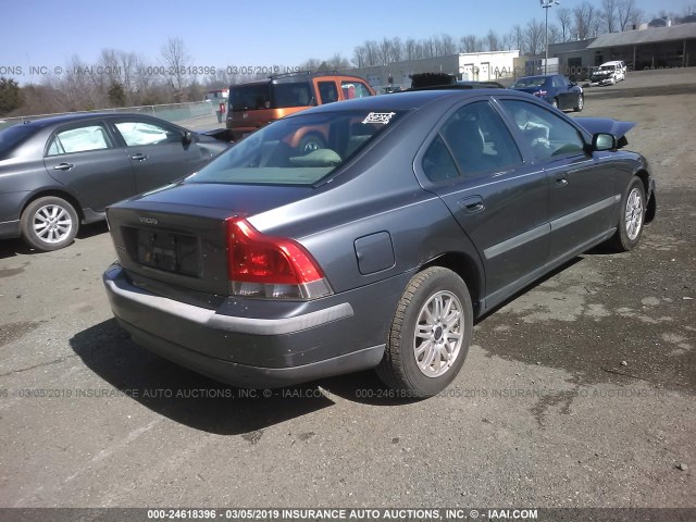 YV1RS61T142323264 - 2004 VOLVO S60 GRAY photo 4