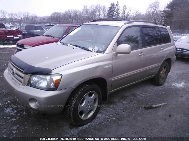 JTEDP21A440036212 - 2004 TOYOTA HIGHLANDER LIMITED TAN photo 2