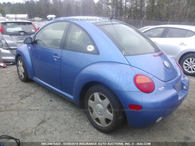 3VWDD21C31M441112 - 2001 VOLKSWAGEN NEW BEETLE GLX BLUE photo 3