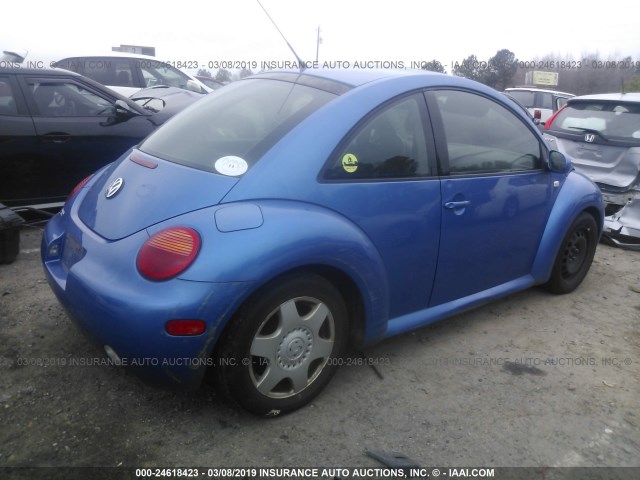 3VWDD21C31M441112 - 2001 VOLKSWAGEN NEW BEETLE GLX BLUE photo 4