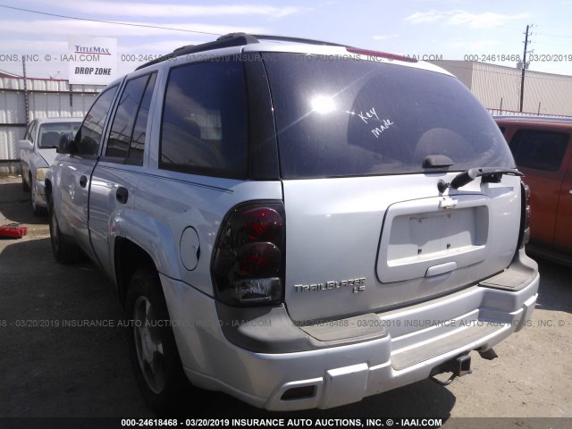 1GNDS13S772138154 - 2007 CHEVROLET TRAILBLAZER LS/LT SILVER photo 3