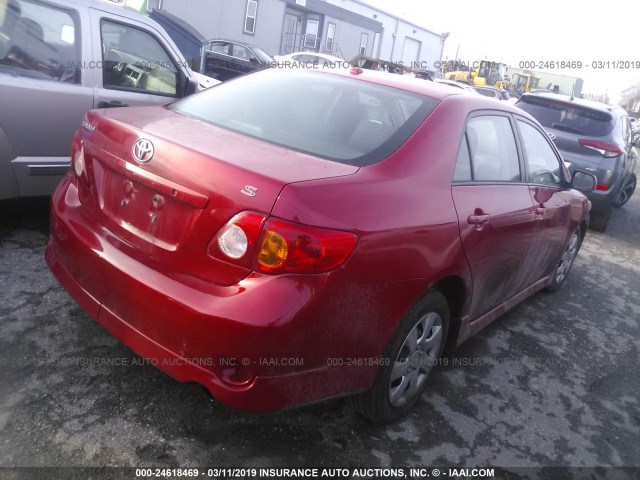 2T1BU4EE6AC197143 - 2010 TOYOTA COROLLA S/LE/XLE RED photo 4