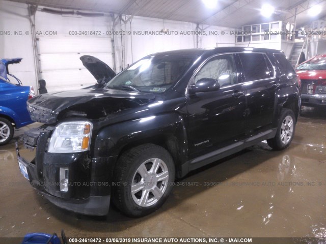 2GKFLVEK0F6130468 - 2015 GMC TERRAIN SLE BLACK photo 2